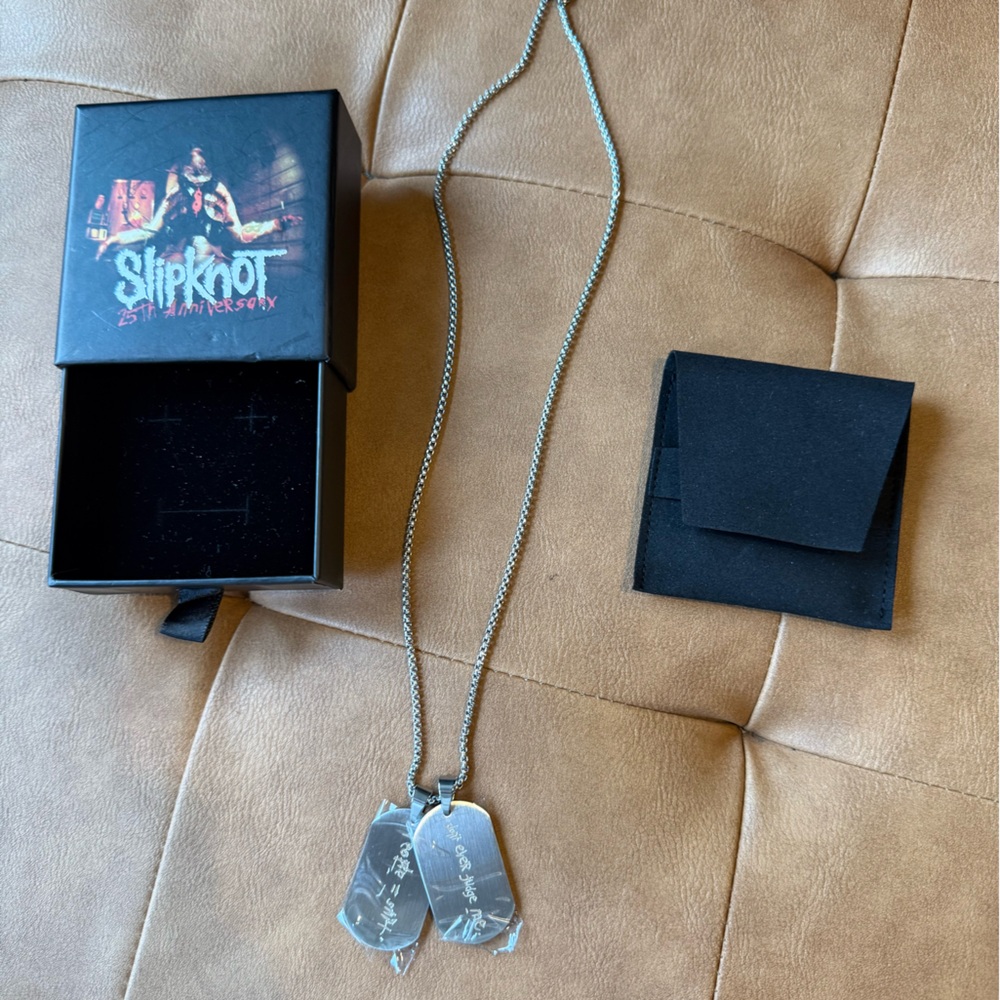 Slipknot 25th anniversary dog tag necklace